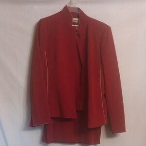 Kasper Elegant Red Women's Jacket Set Size 6